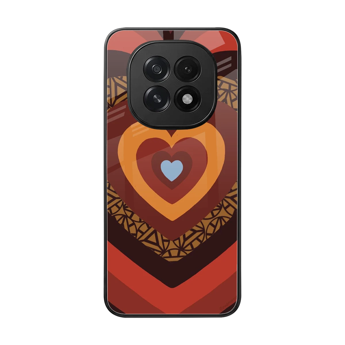 Y2K Caramel Crush Hearts back phone cover | glass case for oppo f29 5g