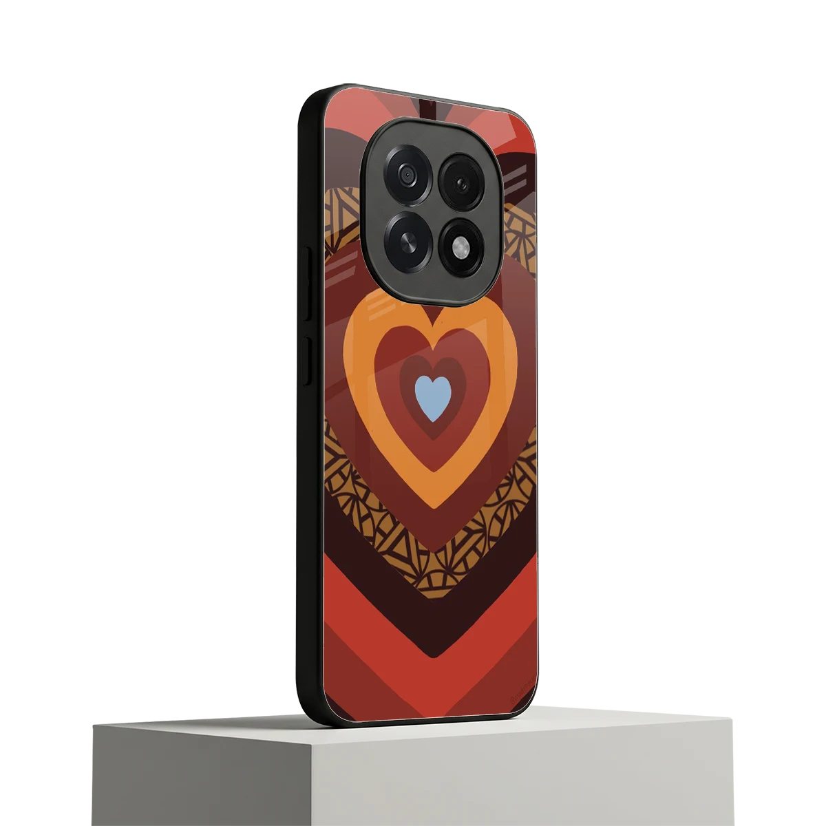 Y2K Caramel Crush Hearts oppo f29 5g mobile cover | shockproof glass phone case
