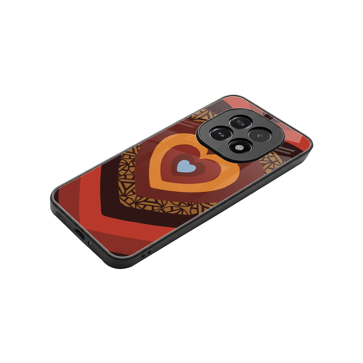Y2K Caramel Crush Hearts stylish phone case for oppo f29 5g | glossy glass and slim fit