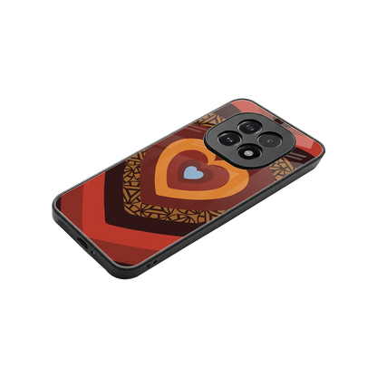 Y2K Caramel Crush Hearts stylish phone case for oppo f29 5g | glossy glass and slim fit