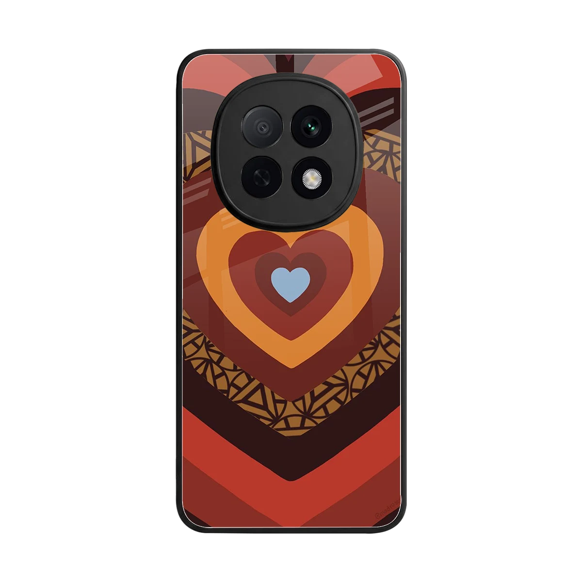 Y2K Caramel Crush Hearts back phone cover | glass case for oppo f29 pro 5g