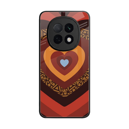 Y2K Caramel Crush Hearts back phone cover | glass case for oppo f29 pro 5g