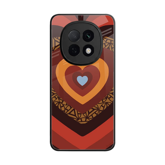 Y2K Caramel Crush Hearts back phone cover | glass case for oppo f29 pro 5g