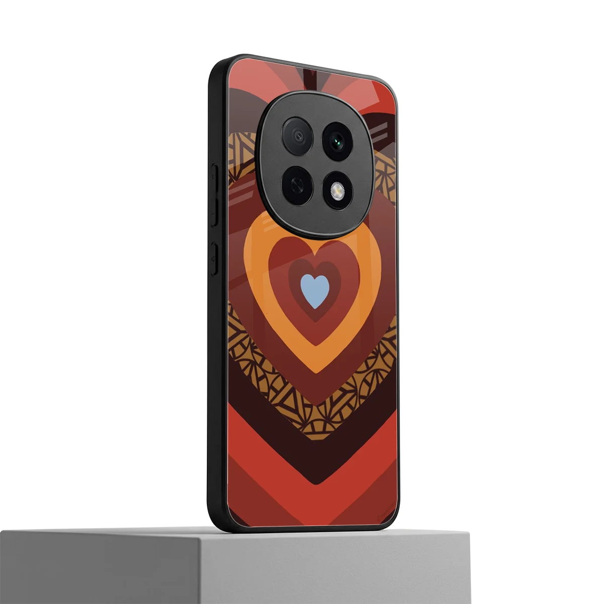 Y2K Caramel Crush Hearts oppo f29 pro 5g mobile cover | shockproof glass phone case
