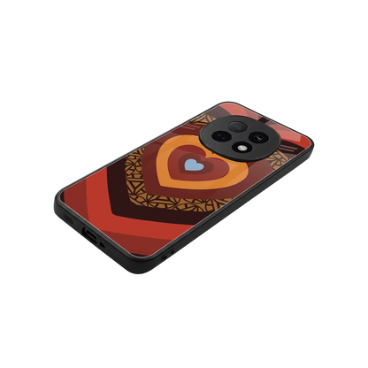 Y2K Caramel Crush Hearts stylish phone case for oppo f29 pro 5g | glossy glass and slim fit