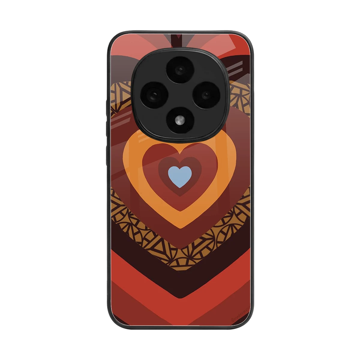 Y2K Caramel Crush Hearts back phone cover | glass case for oppo f31 pro 5g