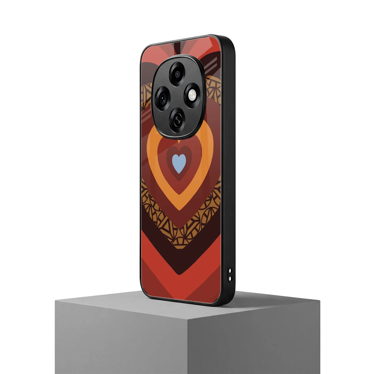 Y2K Caramel Crush Hearts oppo f31 pro 5g mobile cover | shockproof glass phone case