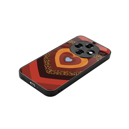 Y2K Caramel Crush Hearts stylish phone case for oppo f31 pro 5g | glossy glass and slim fit