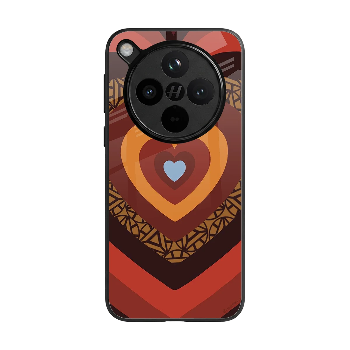 Y2K Caramel Crush Hearts back phone cover | glass case for oppo find x8