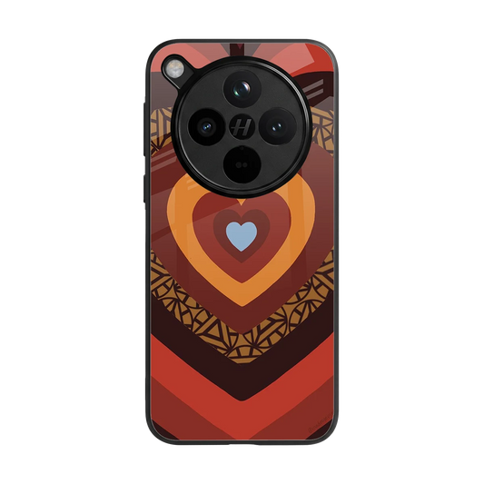 Y2K Caramel Crush Hearts back phone cover | glass case for oppo find x8