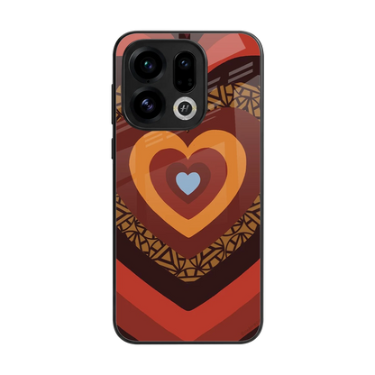 Y2K Caramel Crush Hearts back phone cover | glass case for oppo find x9