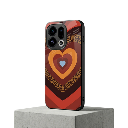 Y2K Caramel Crush Hearts oppo find x9 mobile cover | shockproof glass phone case