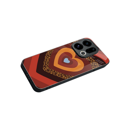 Y2K Caramel Crush Hearts stylish phone case for oppo find x9 | glossy glass and slim fit