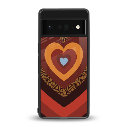 Y2K Caramel Crush Hearts back phone cover | glass case for google pixel 6 pro