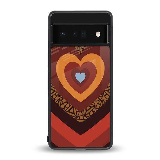 Y2K Caramel Crush Hearts back phone cover | glass case for google pixel 6 pro