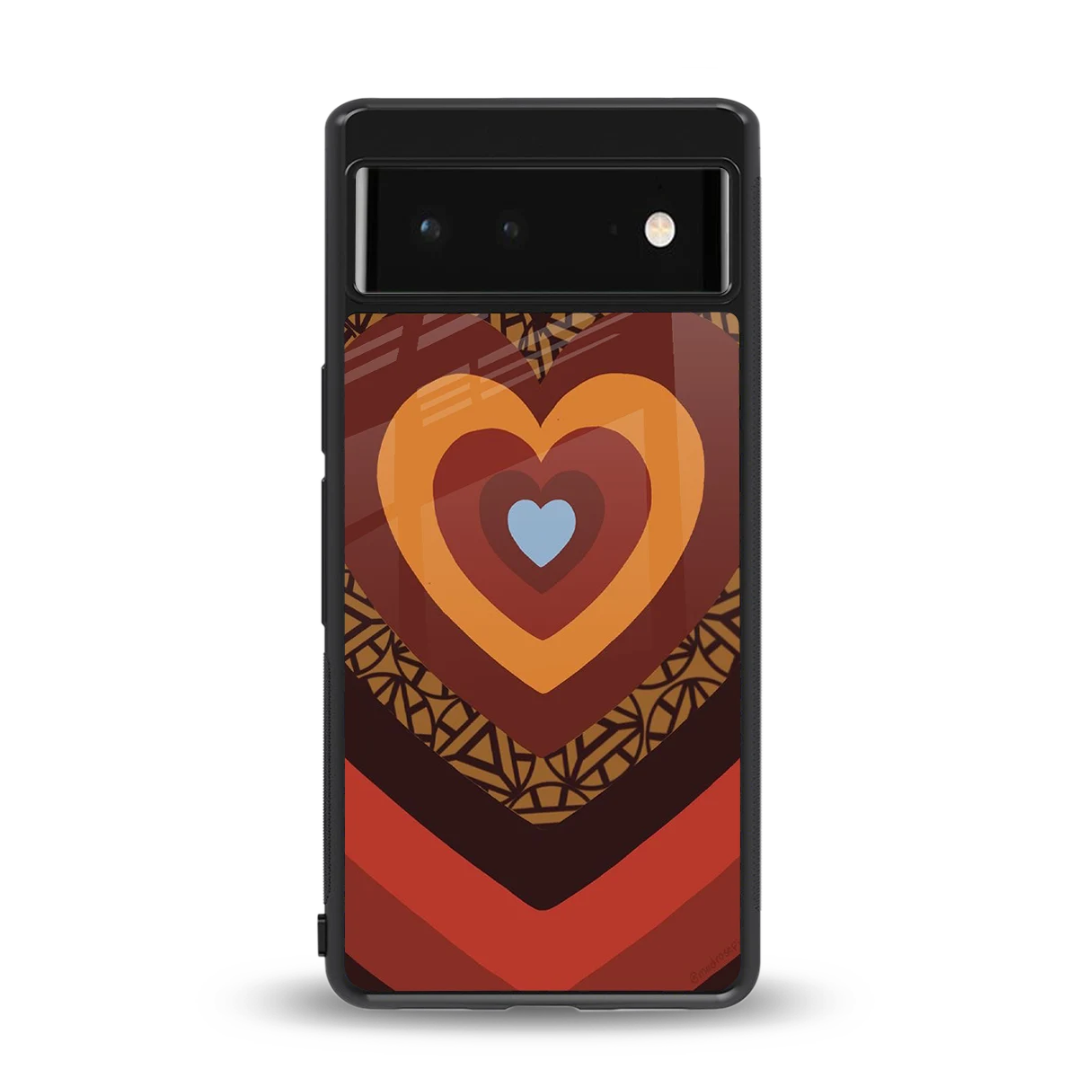 Y2K Caramel Crush Hearts back phone cover | glass case for google pixel 6a