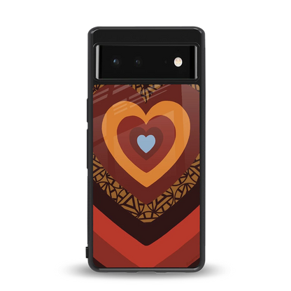 Y2K Caramel Crush Hearts back phone cover | glass case for google pixel 6a