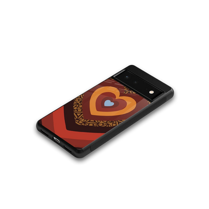 Y2K Caramel Crush Hearts google pixel 6 mobile cover | shockproof glass phone case