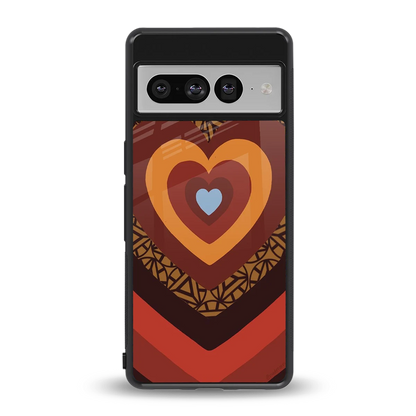 Y2K Caramel Crush Hearts back phone cover | glass case for google pixel 7 pro