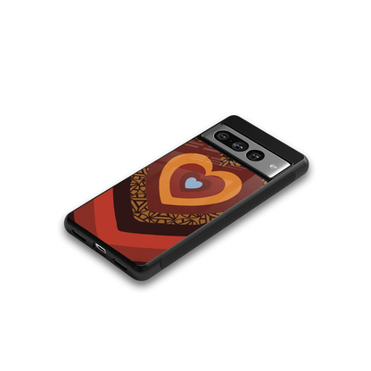 Y2K Caramel Crush Hearts google pixel 7 pro mobile cover | shockproof glass phone case