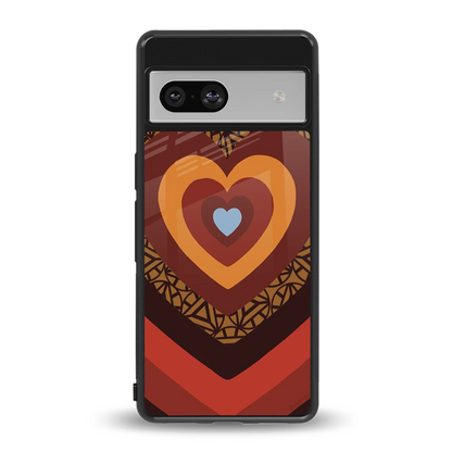 Y2K Caramel Crush Hearts back phone cover | glass case for google pixel 7