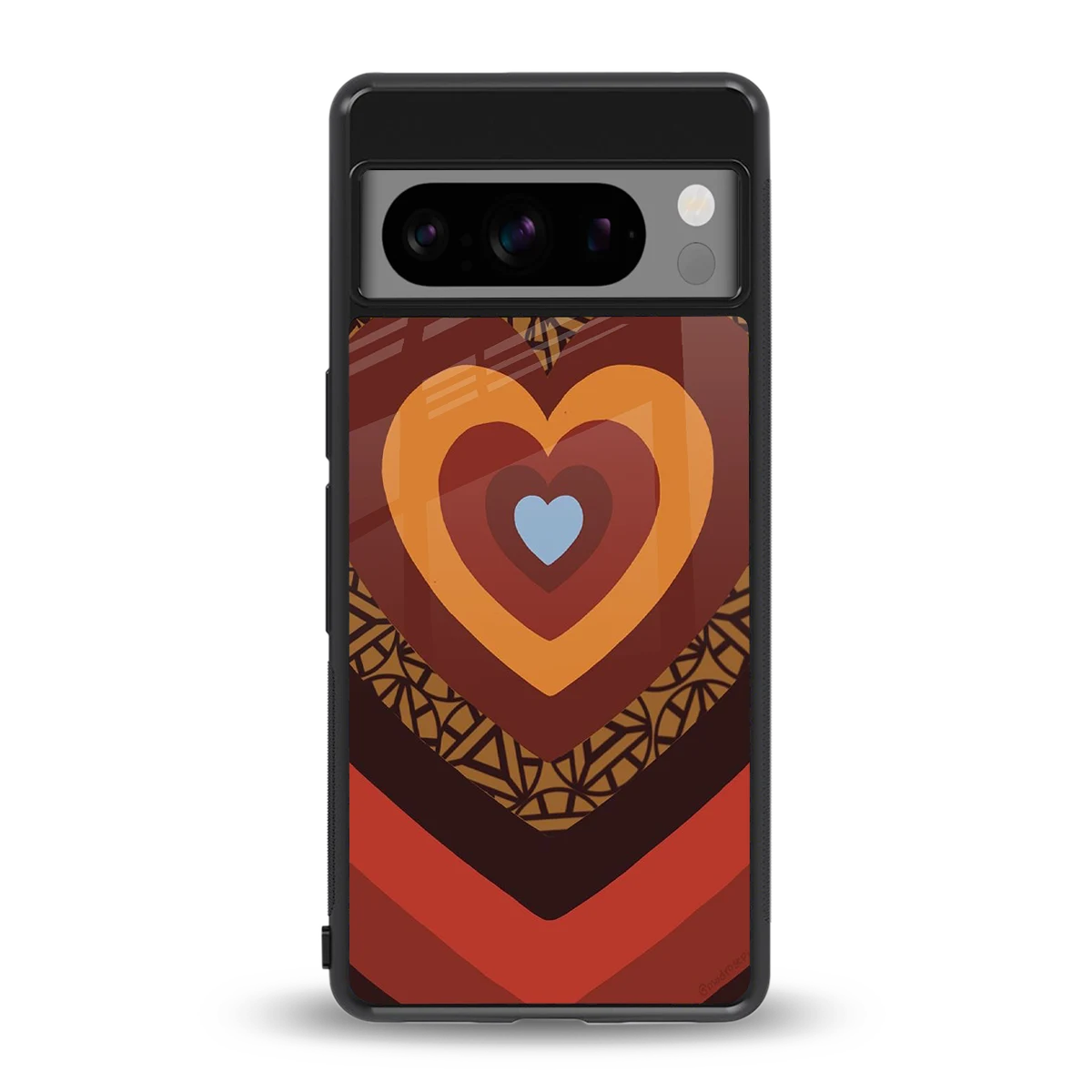 Y2K Caramel Crush Hearts back phone cover | glass case for google pixel 8 pro