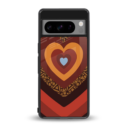Y2K Caramel Crush Hearts back phone cover | glass case for google pixel 8 pro
