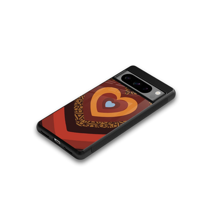 Y2K Caramel Crush Hearts google pixel 8 pro mobile cover | shockproof glass phone case