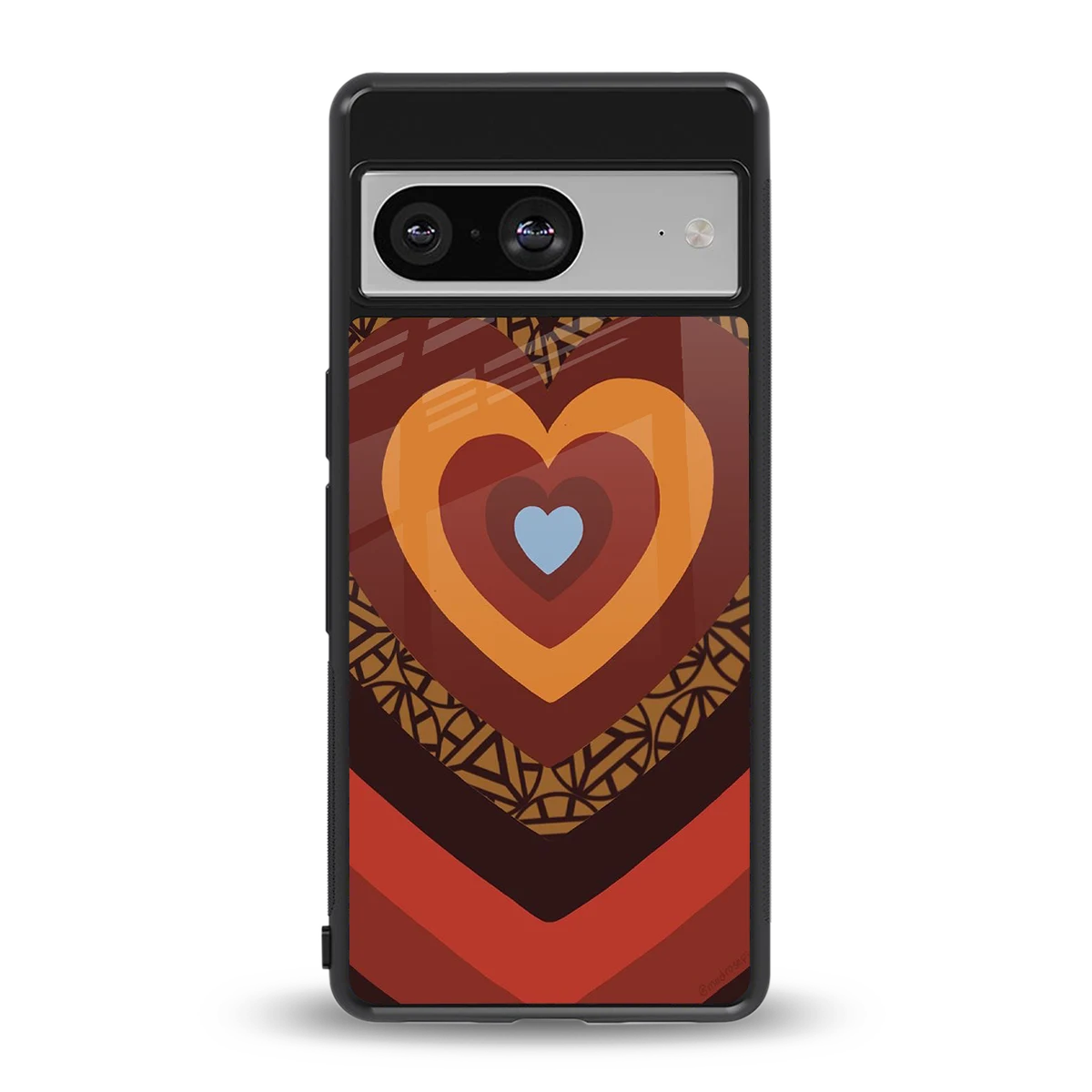 Y2K Caramel Crush Hearts back phone cover | glass case for google pixel 8