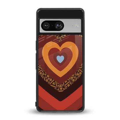 Y2K Caramel Crush Hearts back phone cover | glass case for google pixel 8