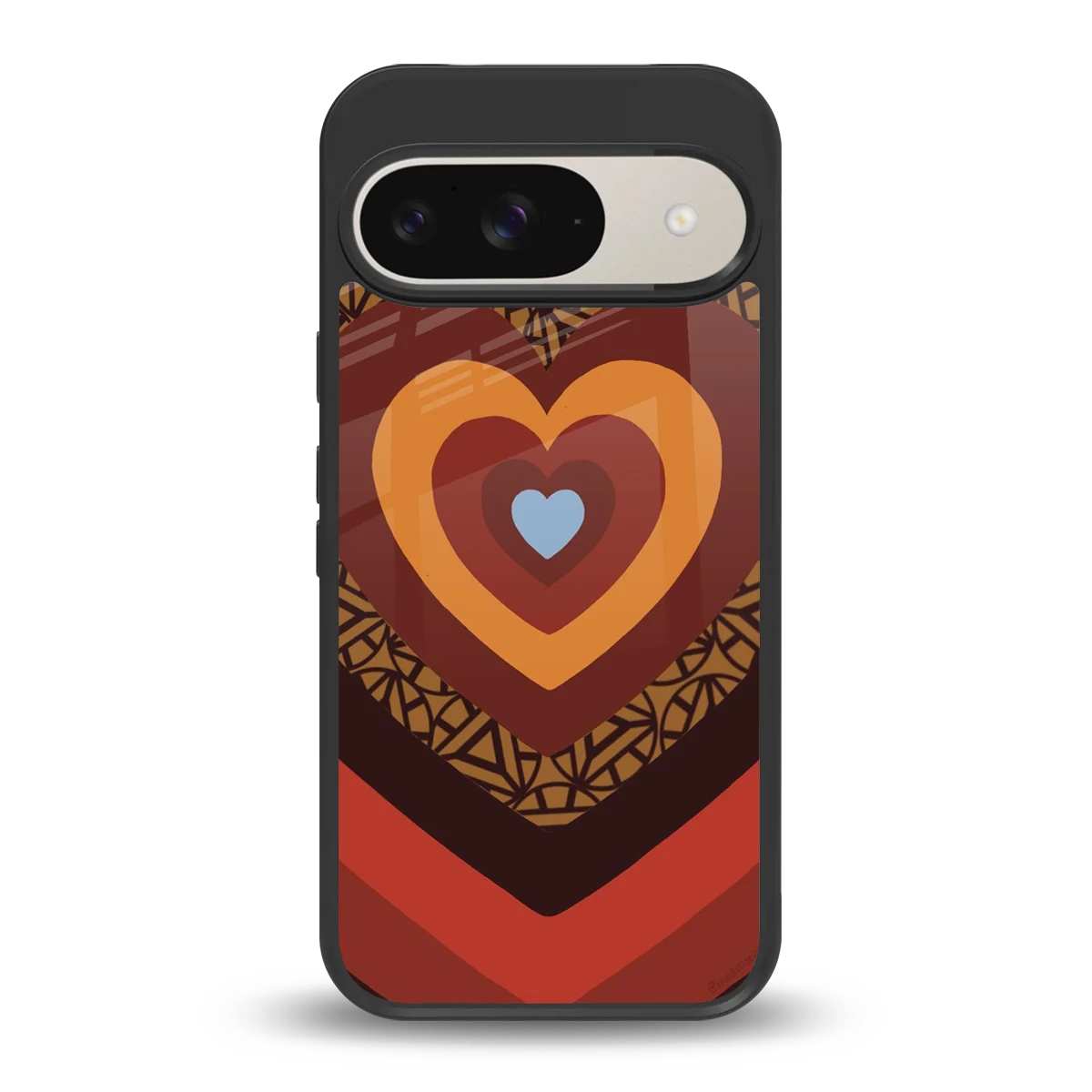 Y2K Caramel Crush Hearts back phone cover | glass case for google pixel 9