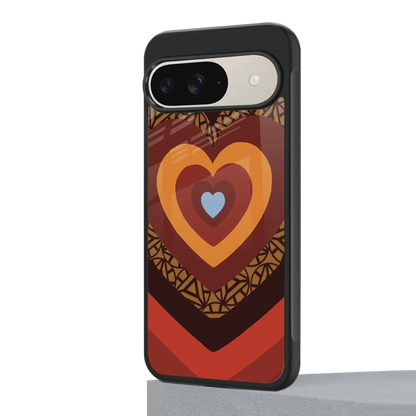 Y2K Caramel Crush Hearts google pixel 9 mobile cover | shockproof glass phone case
