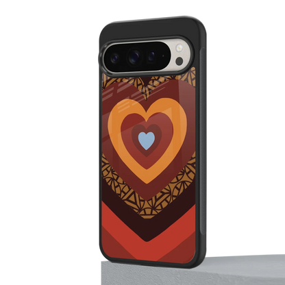 Y2K Caramel Crush Hearts google pixel 9 pro xl mobile cover | shockproof glass phone case