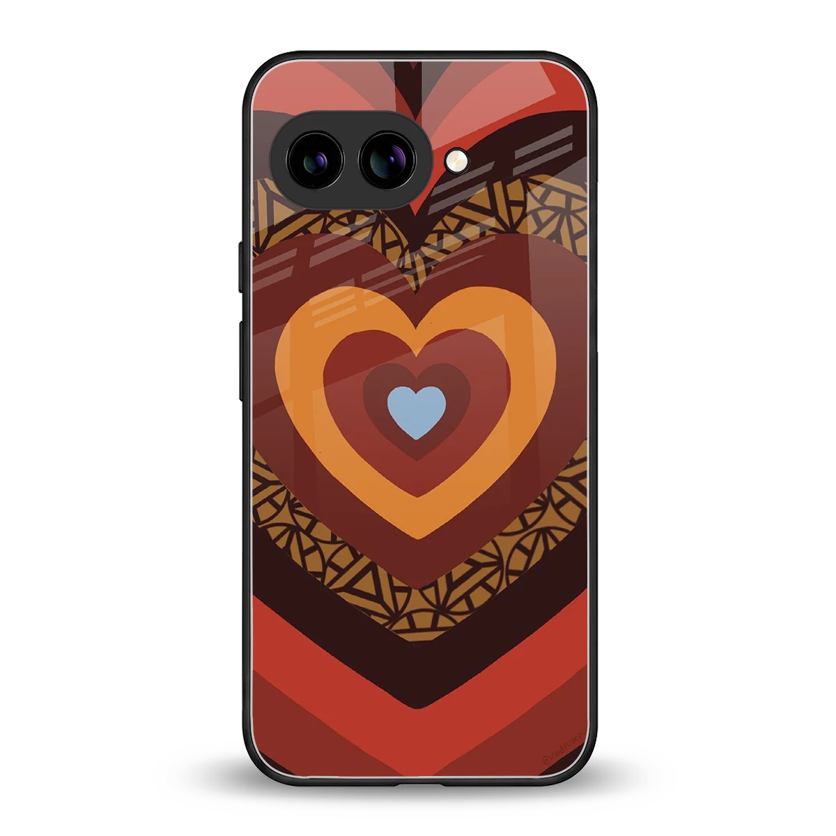 Y2K Caramel Crush Hearts back phone cover | glass case for google pixel 9a