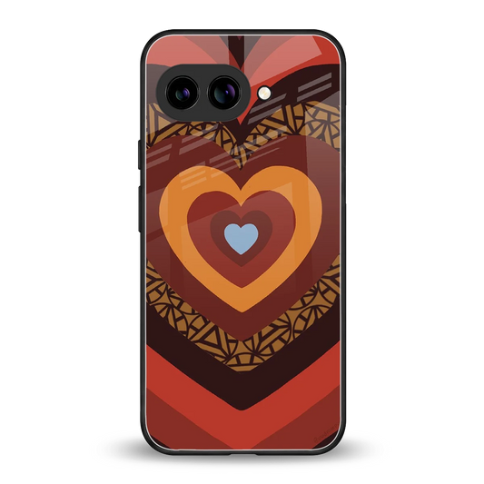 Y2K Caramel Crush Hearts back phone cover | glass case for google pixel 9a