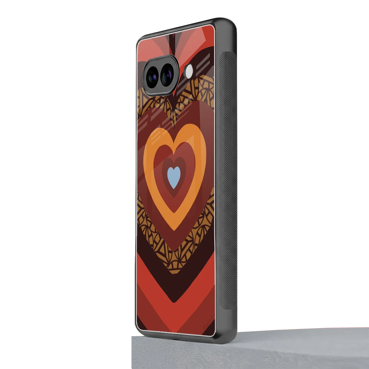 Y2K Caramel Crush Hearts google pixel 9a mobile cover | shockproof glass phone case