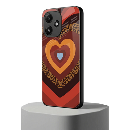Y2K Caramel Crush Hearts redmi 12 5g mobile cover | shockproof glass phone case