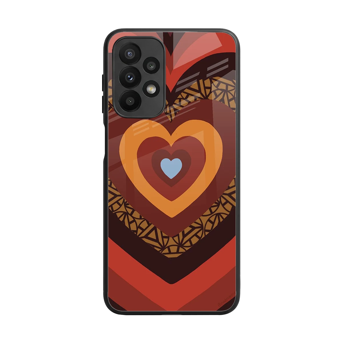 Y2K Caramel Crush Hearts back phone cover | glass case for samsung galaxy a23
