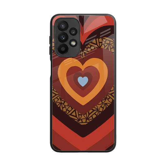 Y2K Caramel Crush Hearts back phone cover | glass case for samsung galaxy a23