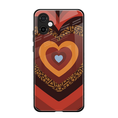 Y2K Caramel Crush Hearts back phone cover | glass case for samsung galaxy a06 5g