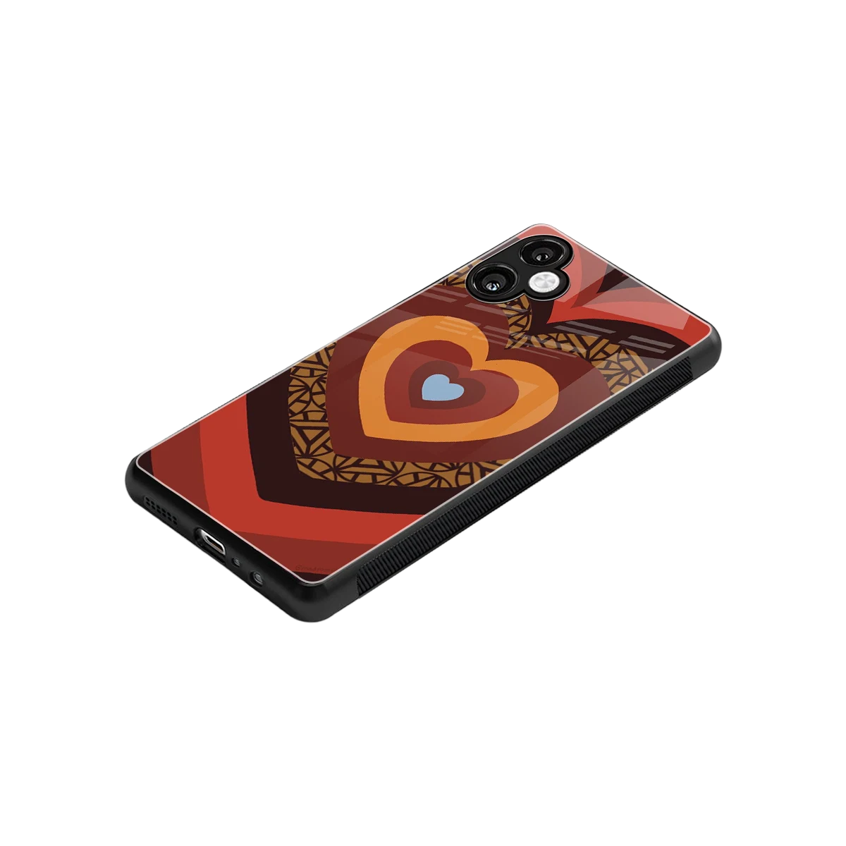 Y2K Caramel Crush Hearts stylish phone case for samsung galaxy a06 5g | glossy glass and slim fit