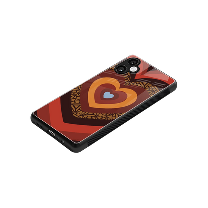 Y2K Caramel Crush Hearts stylish phone case for samsung galaxy a06 5g | glossy glass and slim fit