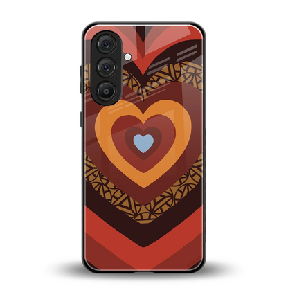 Y2K Caramel Crush Hearts back phone cover | glass case for samsung galaxy a14 5g