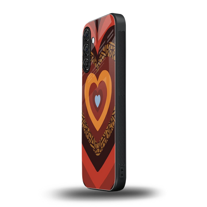Y2K Caramel Crush Hearts samsung galaxy a17 5g mobile cover | shockproof glass phone case