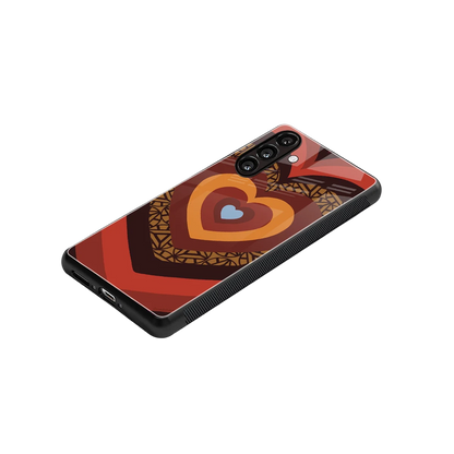 Y2K Caramel Crush Hearts stylish phone case for samsung galaxy a16 5g | glossy glass and slim fit