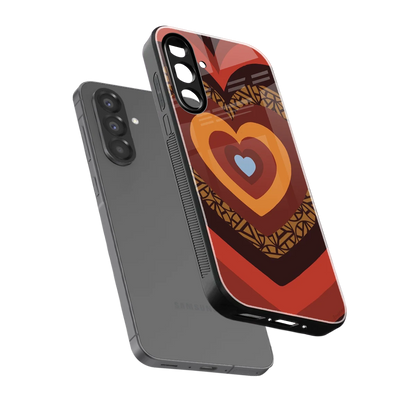Y2K Caramel Crush Hearts sleek samsung galaxy a17 5g cover with tempered glass back and TPU edges
