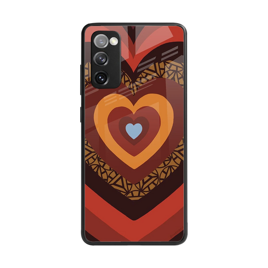 Y2K Caramel Crush Hearts back phone cover | glass case for samsung galaxy s20 fe