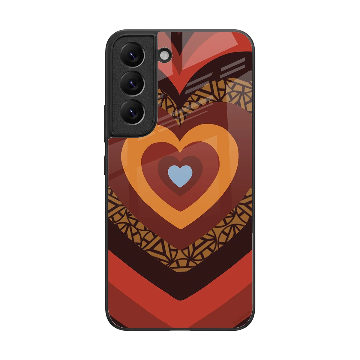 Y2K Caramel Crush Hearts back phone cover | glass case for samsung galaxy s22