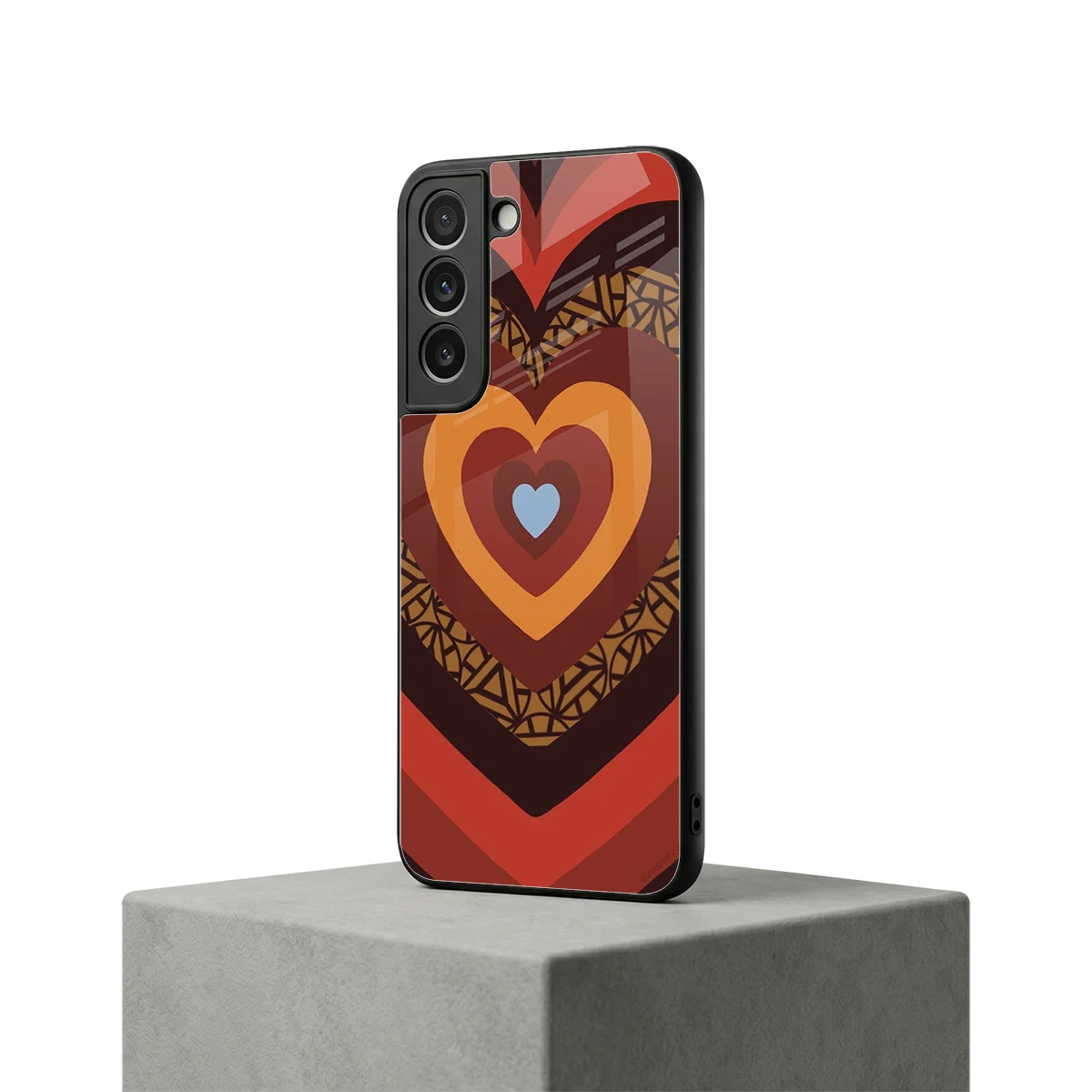 Y2K Caramel Crush Hearts samsung galaxy s22 mobile cover | shockproof glass phone case