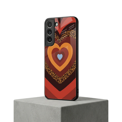 Y2K Caramel Crush Hearts samsung galaxy s22 mobile cover | shockproof glass phone case
